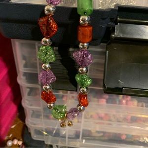 Handmade jewelry. And cell phone jewels.